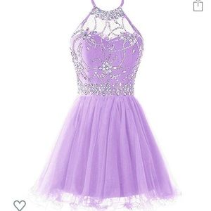 Lavender Halter prom dress